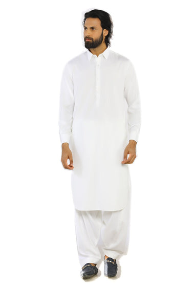 Off White Blended Casual Shalwar Kameez For Me - Prime Point Store