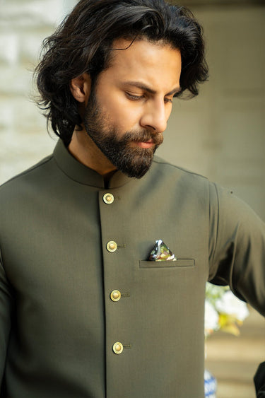 Olive Men Wash & Wear Shalwar Kameez - Prime Point Store