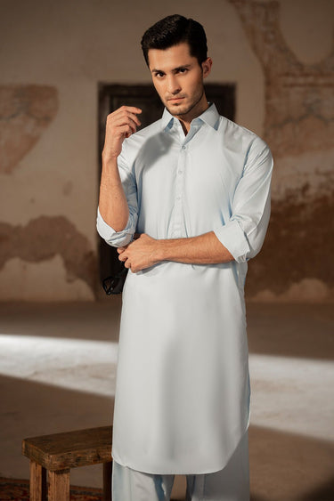 Sky Blue Wash & Wear Shalwar Kameez For Men - Prime Point Store