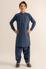 Teal Blended Shalwar Kameez For Boy - Prime Point Store