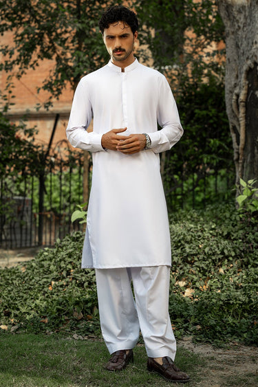 White PV Shalwar Kameez For Men - Prime Point Store