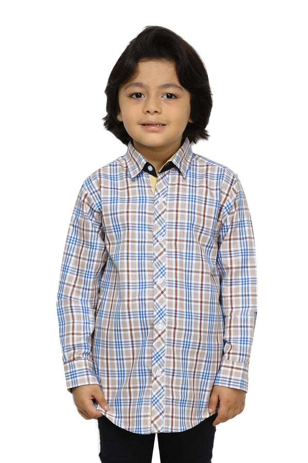 Shirt for Boys SKU: BCS-0012-BROWN - Prime Point Store