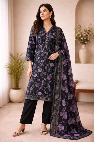3 Piece - Printed Lawn Suit