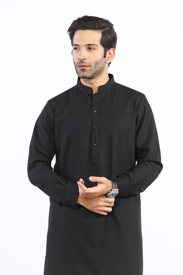 Black Wash & Wear Shalwar Kameez - Prime Point Store