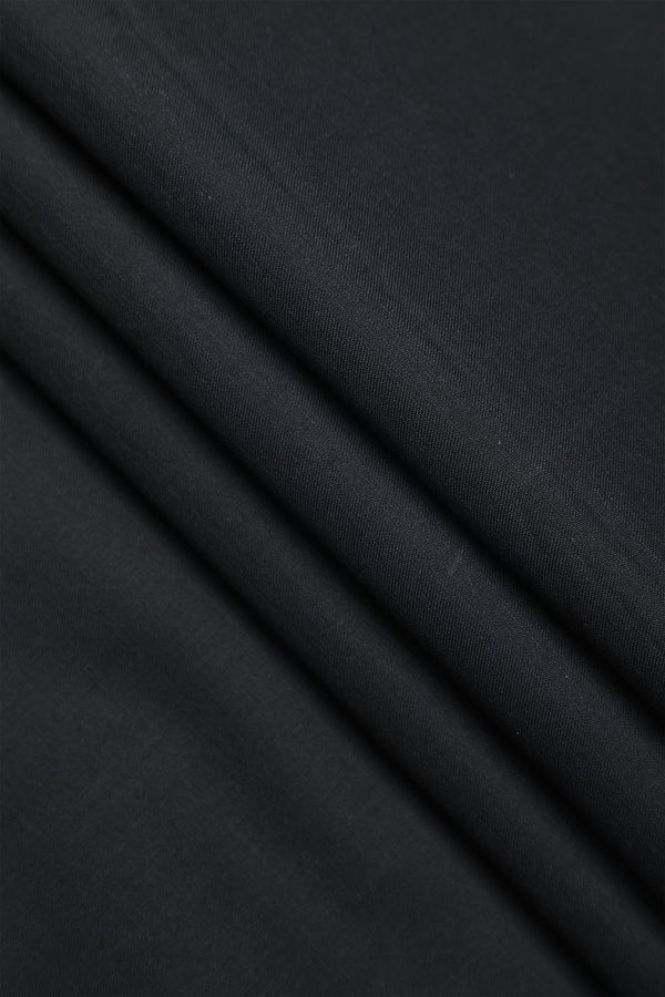 Black Cotton Mix Unstitched Suit For Men - Prime Point Store