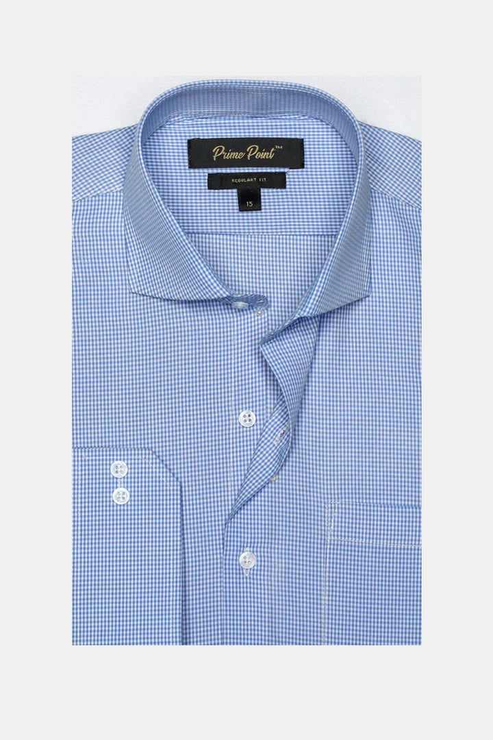 Blue And White Check Shirt - Prime Point Store