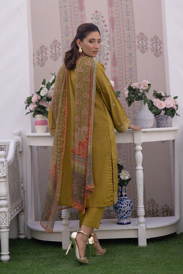 3 Piece - Dobby Embroidered Suit
