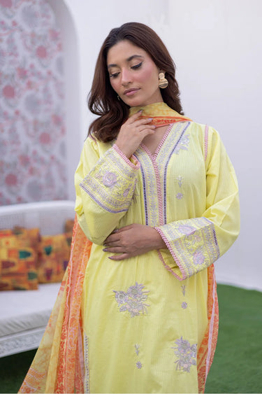 3 Piece - Dobby Embroidered Suit