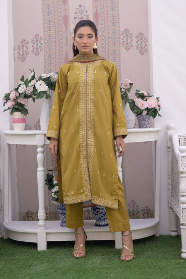 3 Piece - Dobby Embroidered Suit