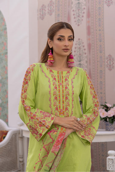 3 Piece - Dobby Embroidered Suit