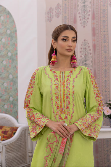 3 Piece - Dobby Embroidered Suit