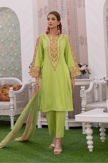 3 Piece - Dobby Embroidered Suit