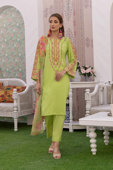 3 Piece - Dobby Embroidered Suit