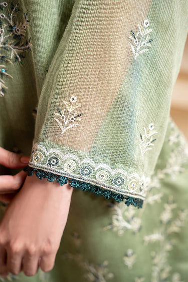 3-Piece Embroidered Khaddi Net Suit