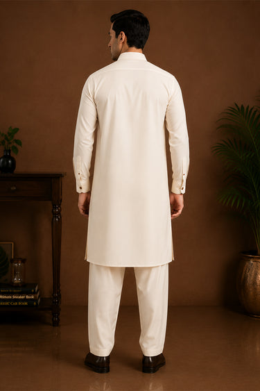 Men's Blended Kameez Shalwar – CREAM