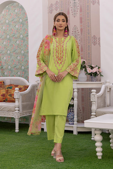 3 Piece - Dobby Embroidered Suit