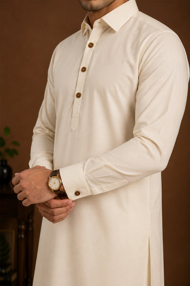 Men's Blended Kameez Shalwar – CREAM