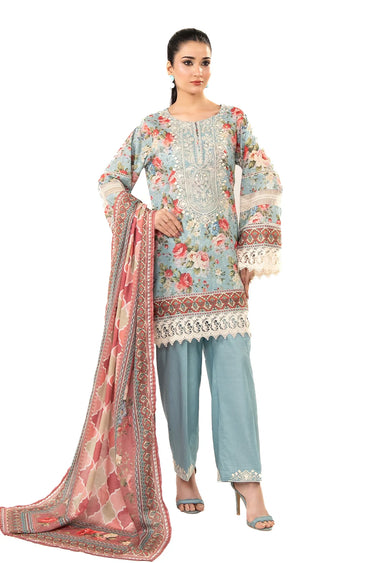 3 Piece - Embroidered Lawn Suit