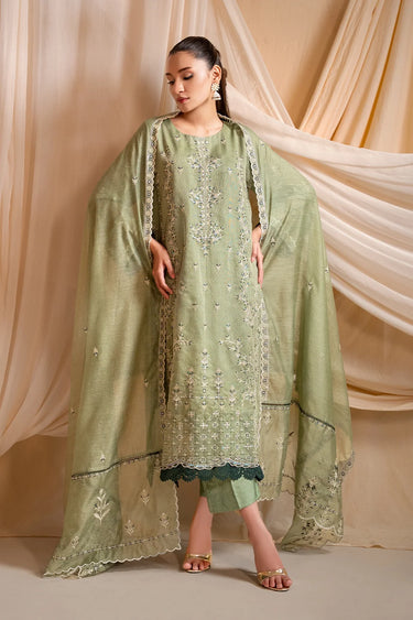 3-Piece Embroidered Khaddi Net Suit