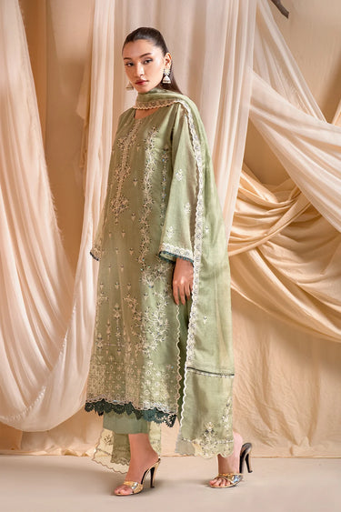 3-Piece Embroidered Khaddi Net Suit