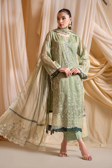 3-Piece Embroidered Khaddi Net Suit