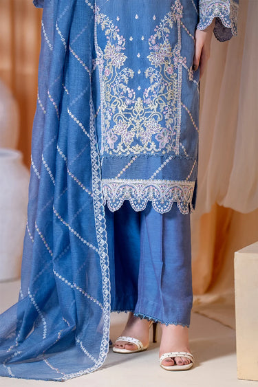 3-Piece Embroidered Khaddi Net Suit