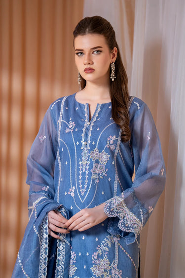 3-Piece Embroidered Khaddi Net Suit