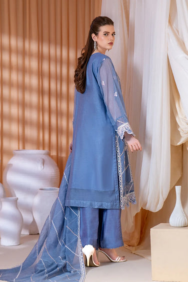 3-Piece Embroidered Khaddi Net Suit