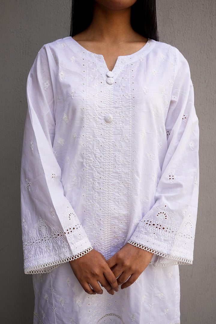 1 Pc Chikankari Stitched Shirt - Prime Point Store