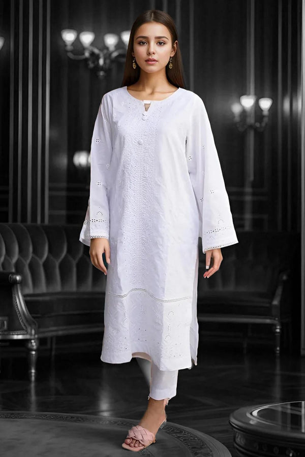 1 Pc Chikankari Stitched Shirt - Prime Point Store