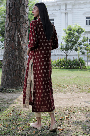 1 Pc Embroidered Jacquard Stitched Shirt - Prime Point Store