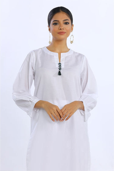 1 Pc Solid Cambric Stitched Shirt - Prime Point Store