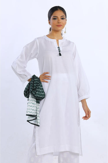 1 Pc Solid Cambric Stitched Shirt - Prime Point Store