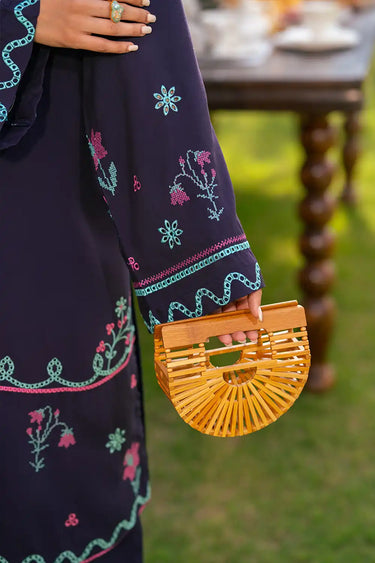 2 Piece - Embroidered Linen Suit