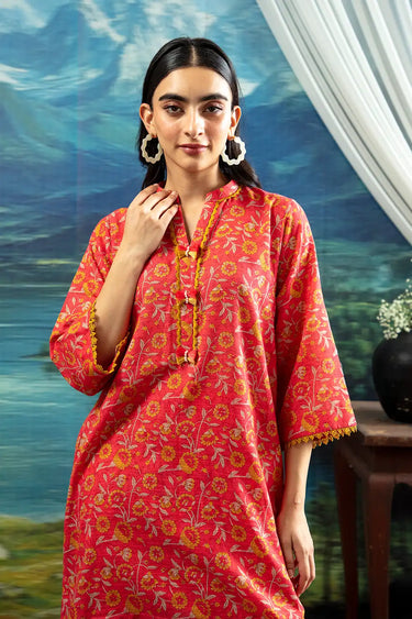 2 Piece - Printed Khaddar Suit