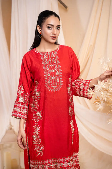 2 Piece - Embroidered JACQUARD Suit
