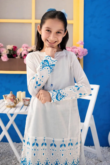 1 Piece - Embroidered Cambric Shirt