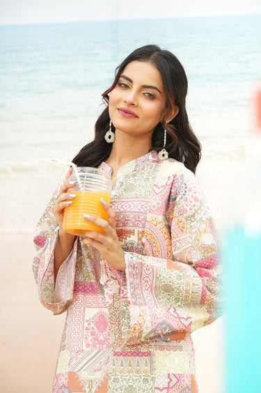 2 Piece - Printed Cotton Lawn Suit