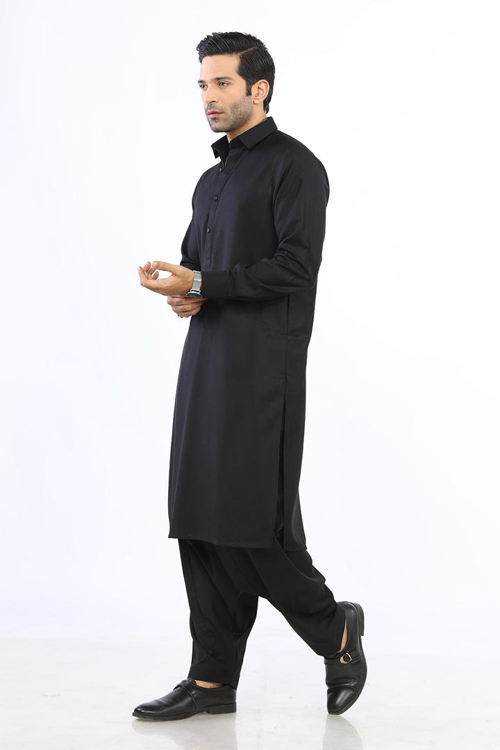 Black Wash & Wear Shalwar Kameez - Prime Point Store