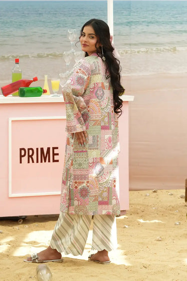2 Piece - Printed Cotton Lawn Suit