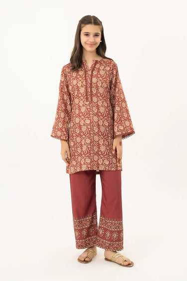 2 Piece - Printed Arabic Lawn Suit