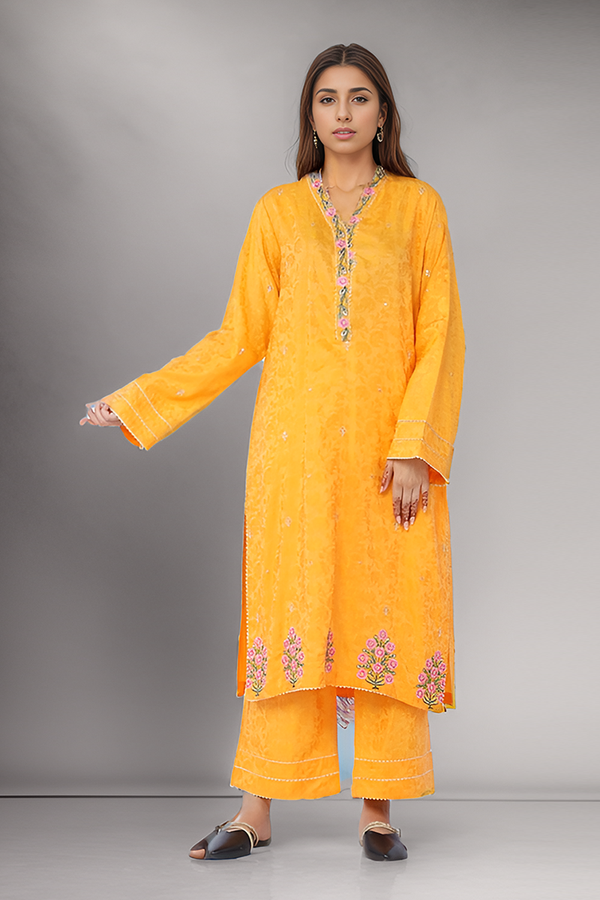 2 Pc Embroidered Viscose Luxury Stitched Suit - Prime Point Store