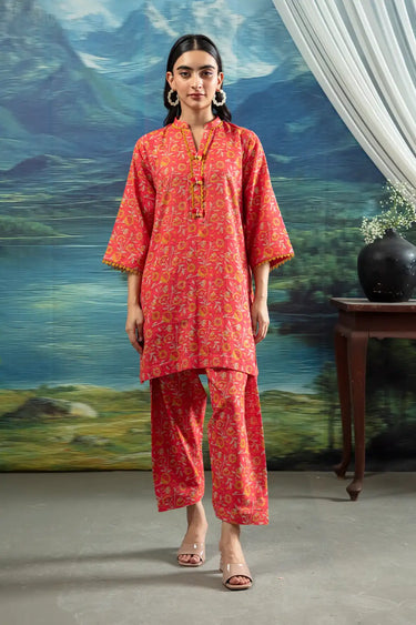 2 Piece - Printed Khaddar Suit