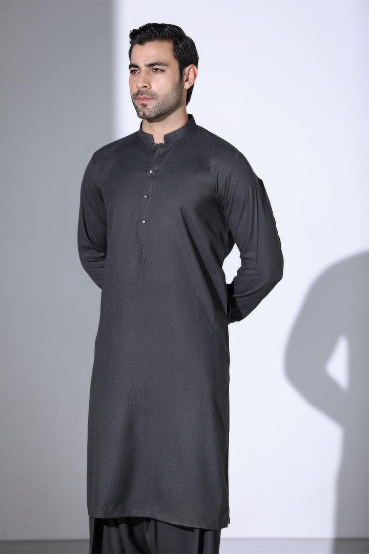 Dark Green Blended Casual Shalwar Kameez For Men - Prime Point Store