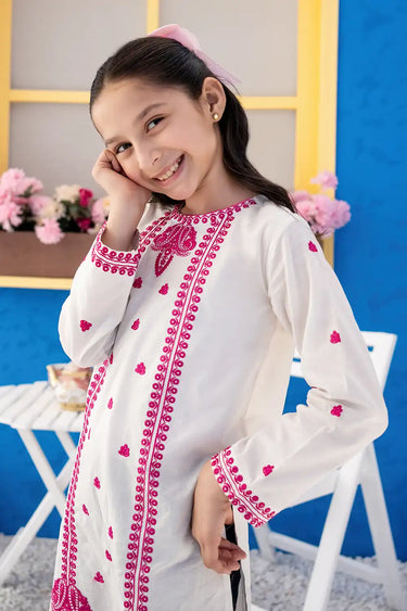 1 Piece - Embroidered Cambric Shirt