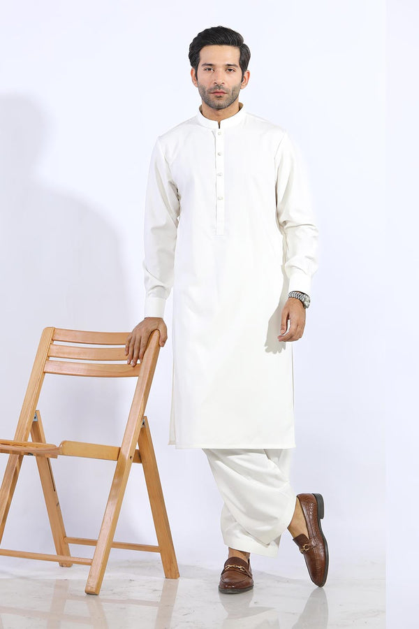White Wash & Wear Shalwar Kameez - Prime Point Store