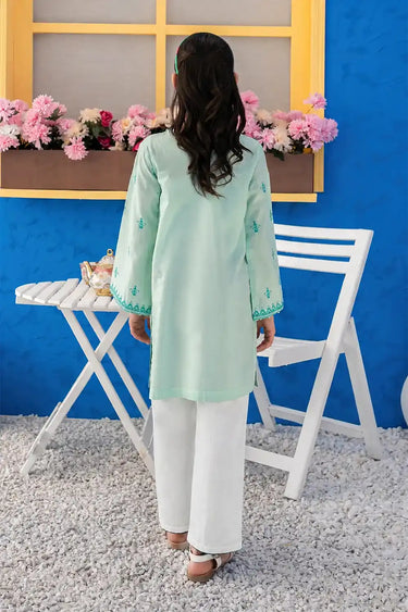 1 Piece - Embroidered Cambric Shirt