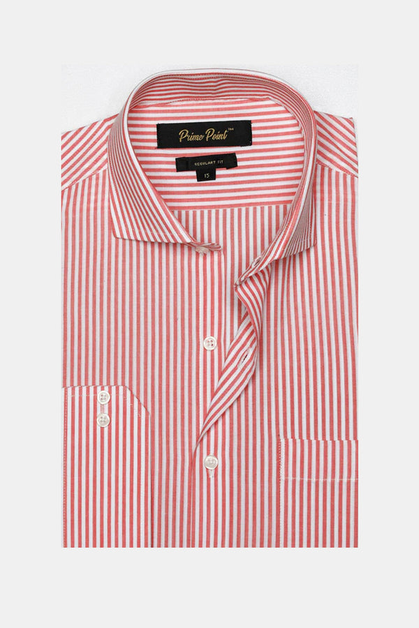 Pink Stripe Formal Shirt For Men - Prime Point Store