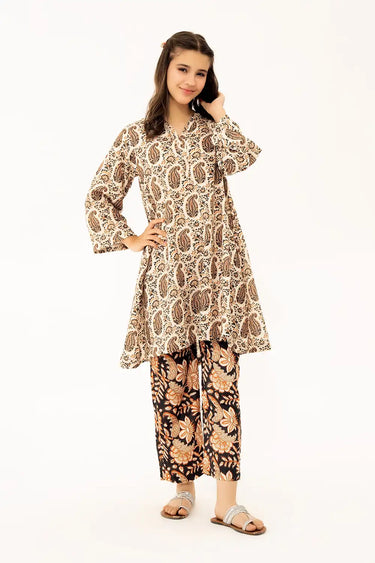 2 Piece - Printed Arabic Lawn Suit