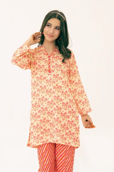 2 Piece - Printed Arabic Lawn Suit